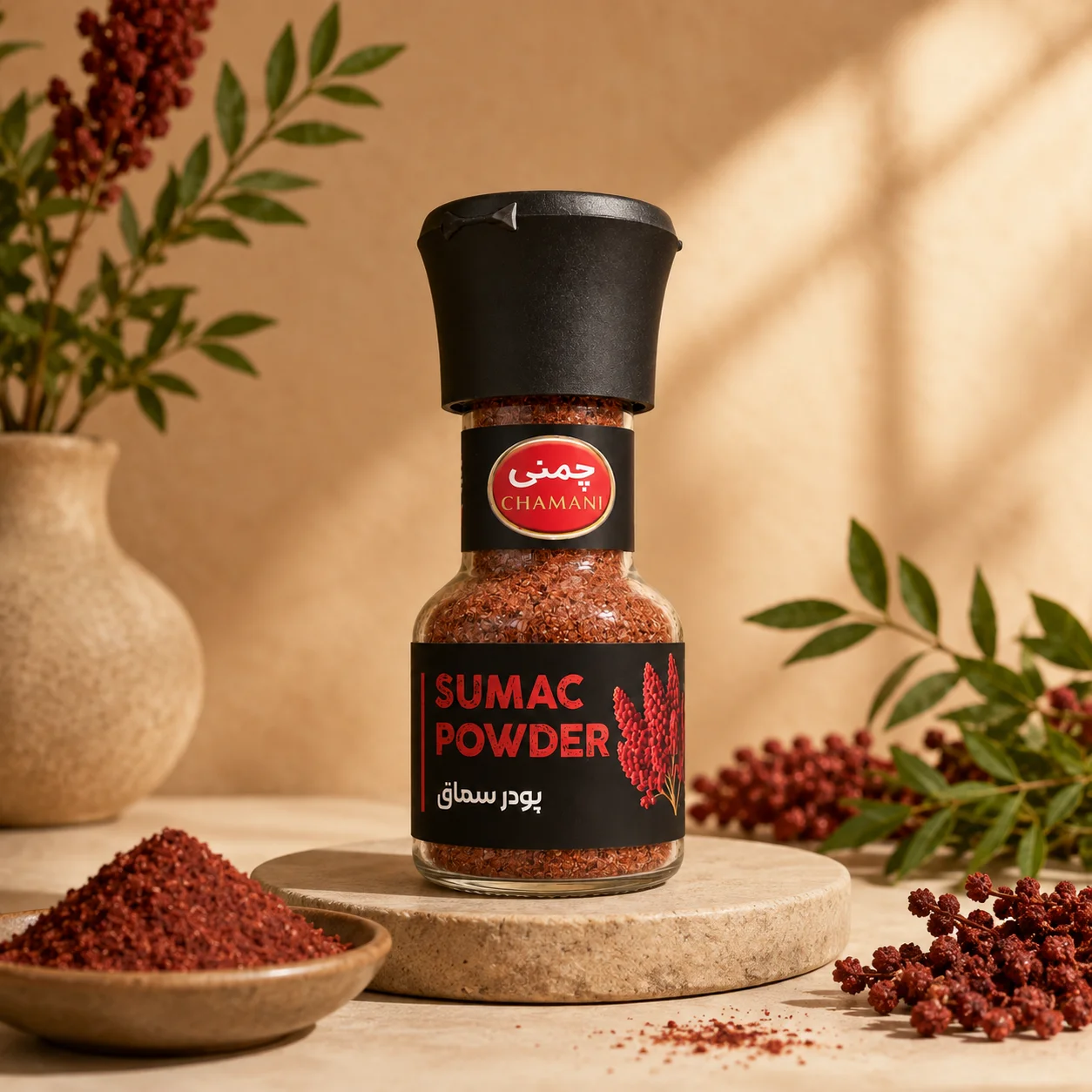 پودر سماق چمنی در بسته‌بندی ادویه